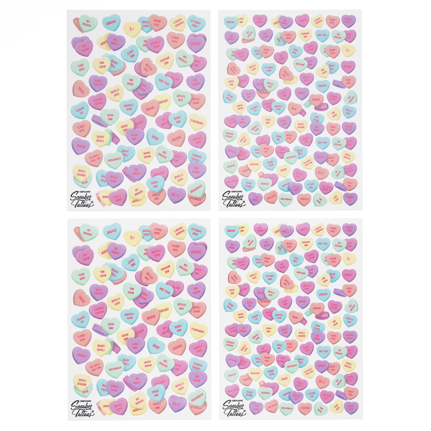 Conversation Hearts Sneaker Tattoos®
