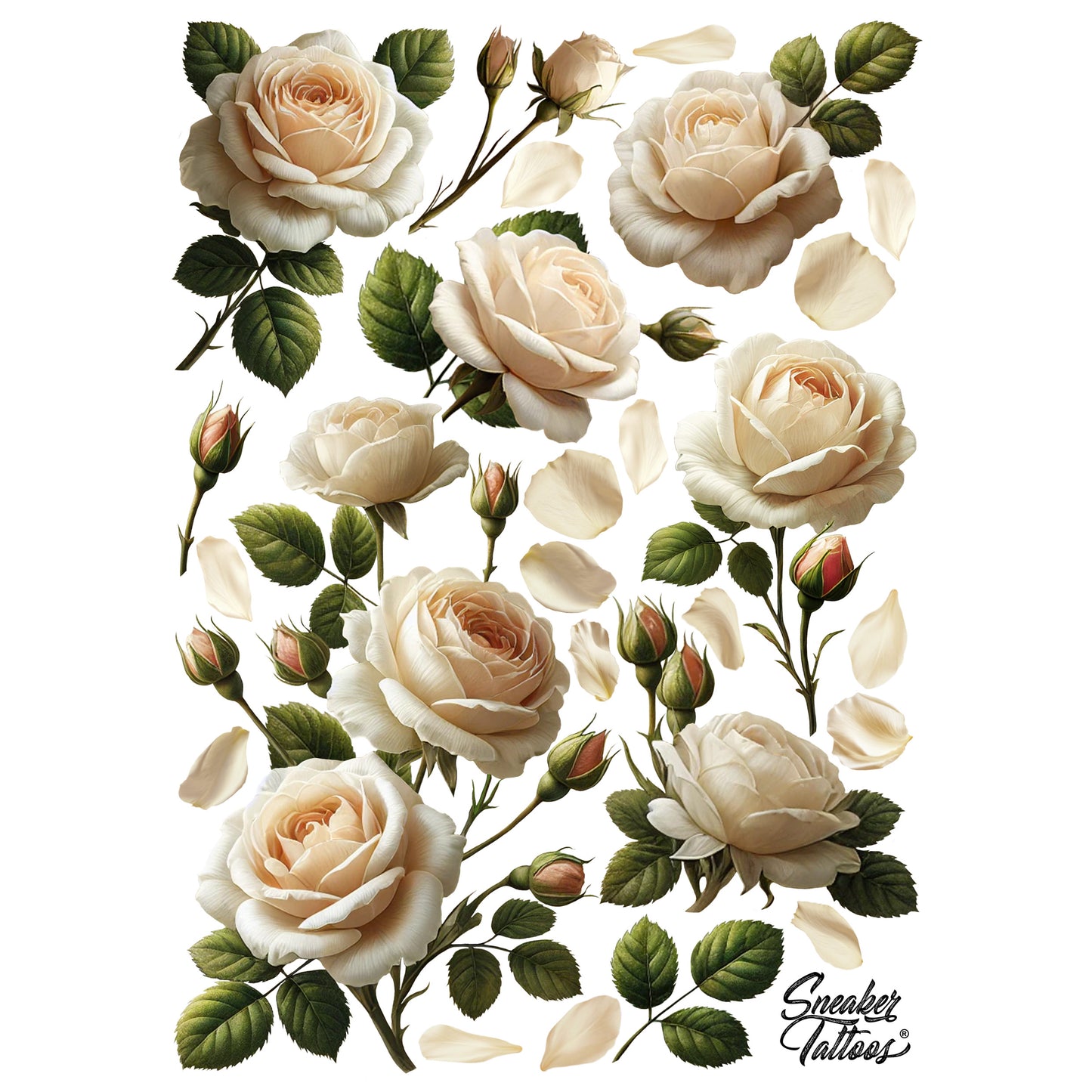 Champagne Roses Sneaker Tattoos®