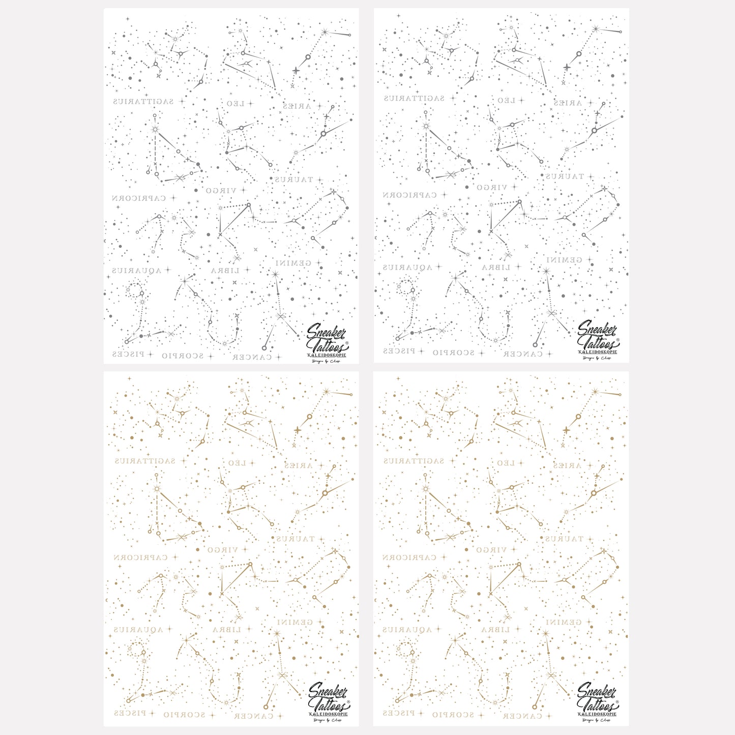 Metallic Stargazing Sneaker Tattoos®