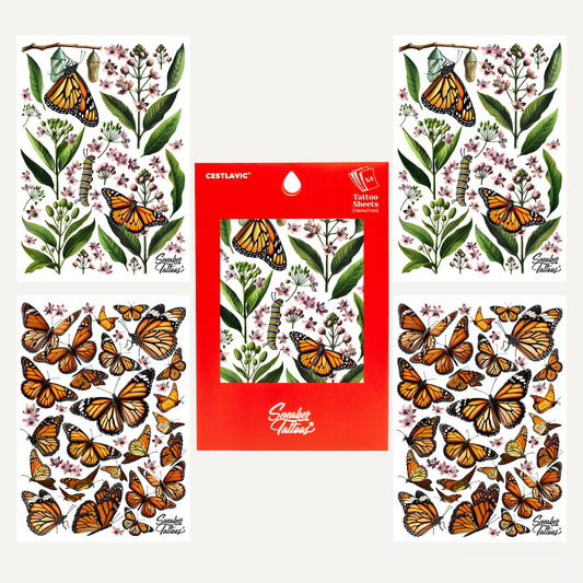 Monarch & Milkweed Sneaker Tattoos®